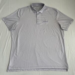 Johnnie‎ O Polo Shirt Mens 2XL Purple Poe Performance Course Logo Golf Stretch